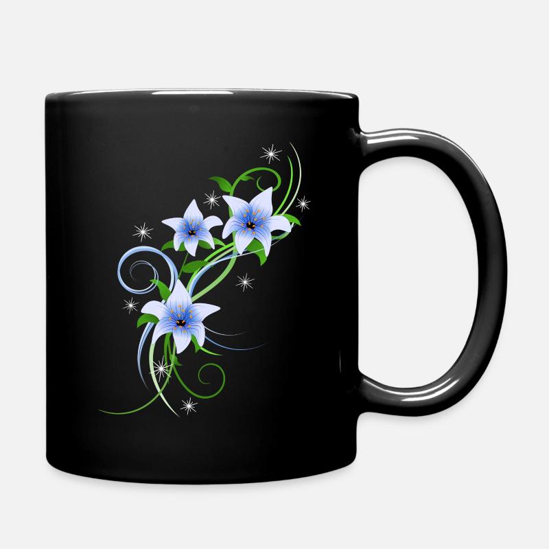 Blumen Lilien Garten Stauden Blüten Orchidee - Tasse einfarbig - Schwarz