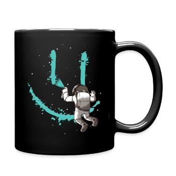 Astronaut - Tasse einfarbig - Schwarz - Rechts