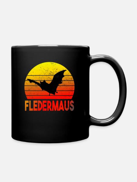 Fledermaus - Tasse einfarbig - Schwarz