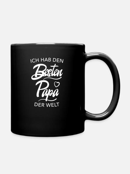 Bester Papa - Tasse einfarbig - Schwarz
