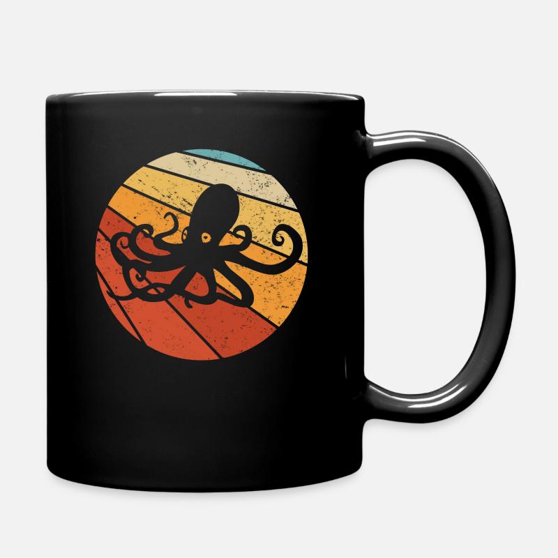 Krake Oktopus Geschenkidee - Tasse einfarbig - Schwarz
