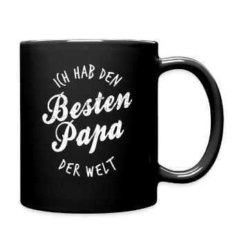 Ich hab den besten Papa der Welt Geschenkidee - Tasse einfarbig - Schwarz - Rechts