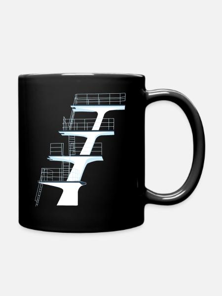 sprungturm freibad - Tasse einfarbig - Schwarz