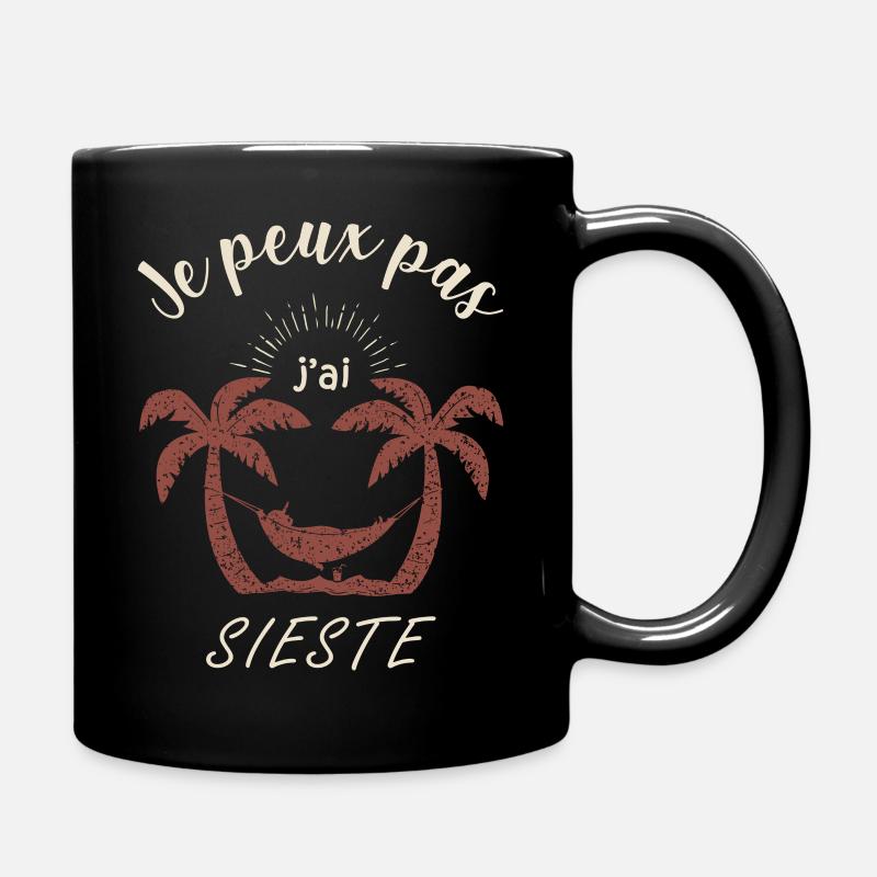 je ne peux pas j ai SIESTE cadeau noel humour - Mug uni - noir