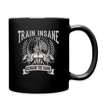 Body Building - Train Insane - Full Colour Mug - black - Right
