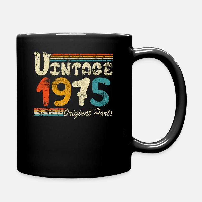 Vintage 1975 Geschenk - Tasse einfarbig - Schwarz