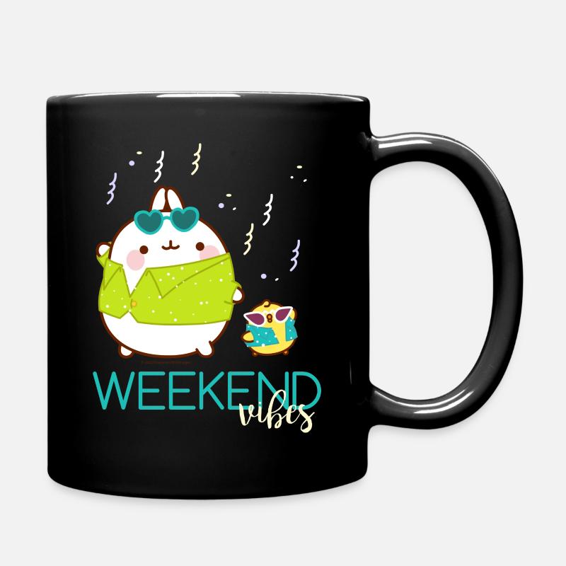 Molang Piu Piu Weekend Vibes Wochenende - Tasse einfarbig - Schwarz