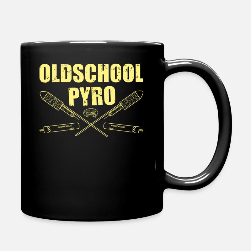 Oldschool Pyro - Tasse einfarbig - Schwarz