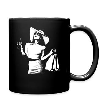 Shopping queen street art - Full Colour Mug - black - Right