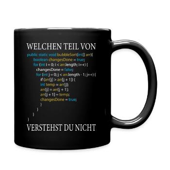 Lustiger Informatiker Spruch Programmierer - Tasse einfarbig - Schwarz - Rechts