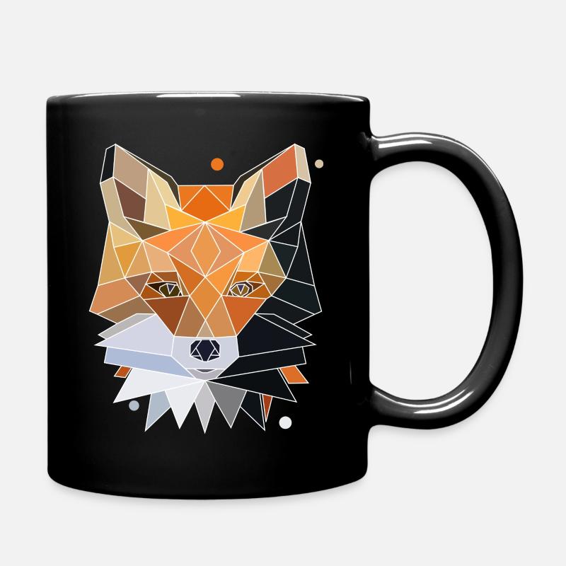 Fuchs Polygon Design - Tasse einfarbig - Schwarz
