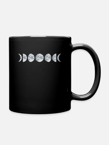 Moon Phases/ Space gift/ Moon Phases Tees/ phases - Full Colour Mug - black