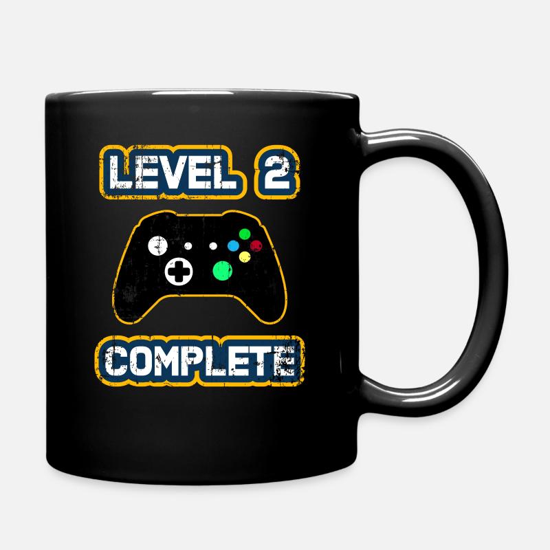 Level 2 Komplett / 2. Jahrestag Geschenk T-Shirt - Tasse einfarbig - Schwarz