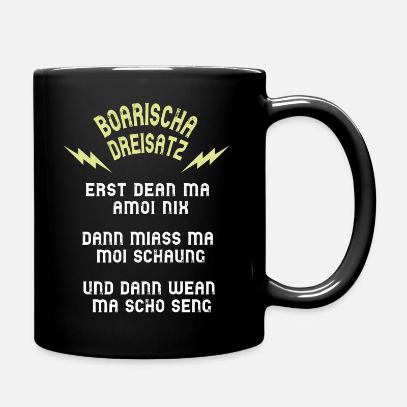 MOTTO: BOARISCHER DREISATZ - Tasse einfarbig - Schwarz