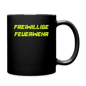 Freiwillige Feuerwehr, Einsatz - Tasse einfarbig - Schwarz - Rechts
