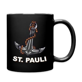 St. Pauli | Anker - Tasse einfarbig - Schwarz - Rechts