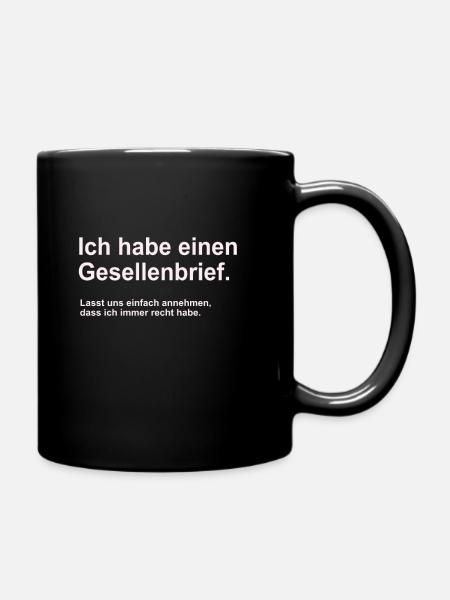 Herren Gesellenprüfung Geselle Ausbildung Geschenk - Tasse einfarbig - Schwarz