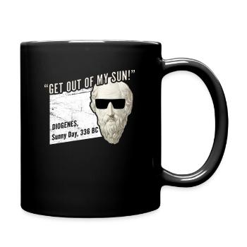 Diogenes Sunny Day Philosophie Student Geschenk - Full Colour Mug - black - Right