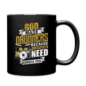 Tambours batteur baguettes tambour - Mug uni - noir - Droite