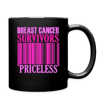 Priceless Breast Cancer Awareness - Full Colour Mug - black - Right