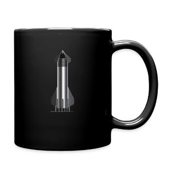 Starship SN8 gelandet (Update 2020) - Tasse einfarbig - Schwarz - Rechts