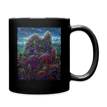 Mountain Impressionism Embroidery Painting - Full Colour Mug - black - Right