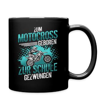 Motocross Dirt Bike Spruch Kinder Geschenk - Tasse einfarbig - Schwarz - Rechts