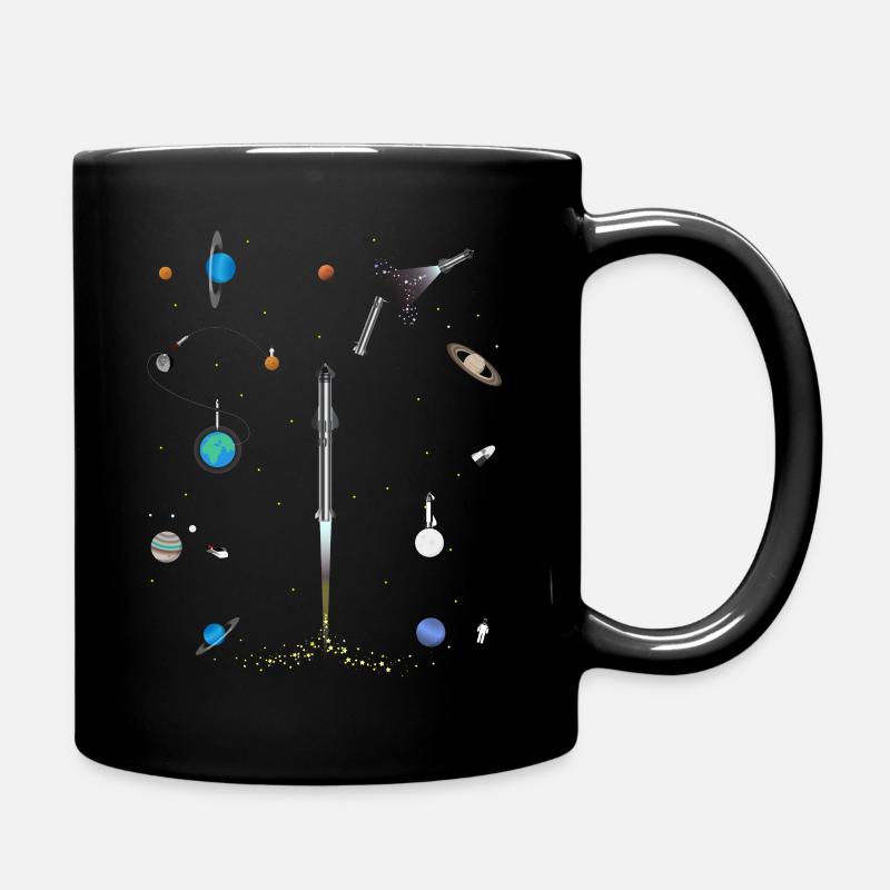 Eine Space-x-Explosion in das Space-Muster - Tasse einfarbig - Schwarz