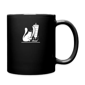 Chat et kebab - Mug uni - noir - Droite