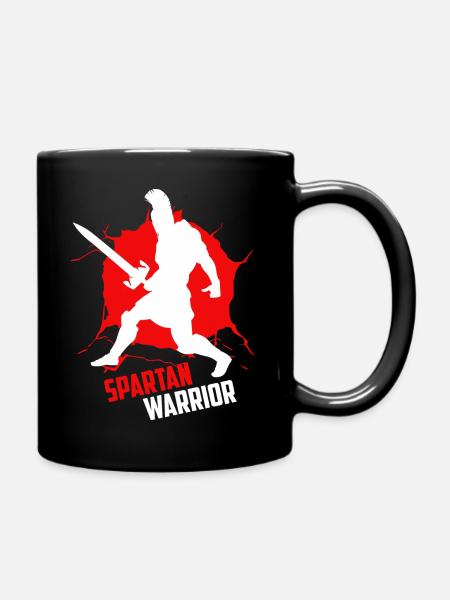 Spartan warrior this is the way - Full Colour Mug - black