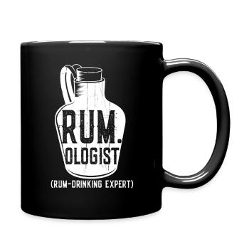 Rum Experte genannt der rum ologist - Liquor - Tasse einfarbig - Schwarz - Rechts