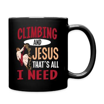 Kletterer Quote für einen Bergsteiger - Tasse einfarbig - Schwarz - Rechts