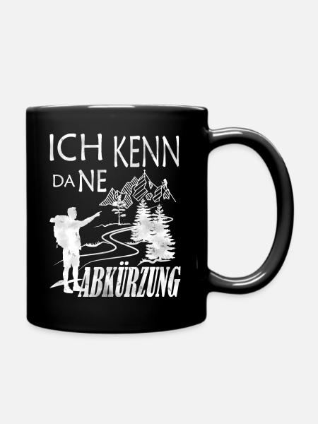 Ich kenn da ne Abkürzung - Tasse einfarbig - Schwarz