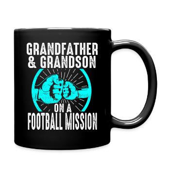 Opa Fußball Enkel Fußballspieler Großvater - Tasse einfarbig - Schwarz - Rechts