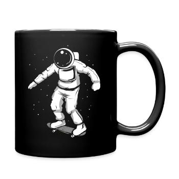 Skateboard | Patineur astronaute - Mug uni - noir - Droite