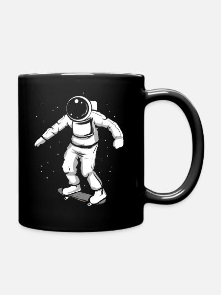 Skateboard | Astronaut Skater - Tasse einfarbig - Schwarz