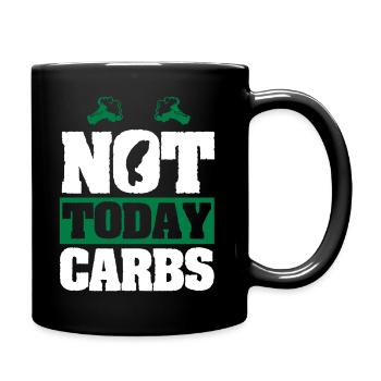 Not today carbs - Full Colour Mug - black - Right