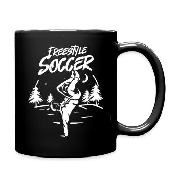 Freestyle soccer Fußball football - Tasse einfarbig - Schwarz - Rechts