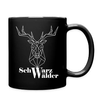 Schwarzwälder Lineart - Tasse einfarbig - Schwarz - Rechts