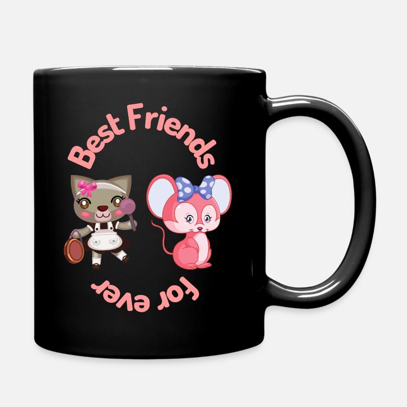 Meilleur Friends Mouse Cat Souris & Chat - Mug uni - noir