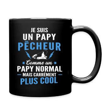 je suis un papy pêcheur / humour papy pêche - Mug uni - noir - Droite