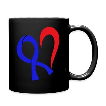 Darmkrebs Darm Krebs Blaue Schleife - Tasse einfarbig - Schwarz - Rechts