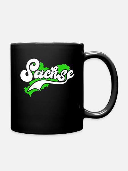 Sachsen Stolzer Sachse - Tasse einfarbig - Schwarz