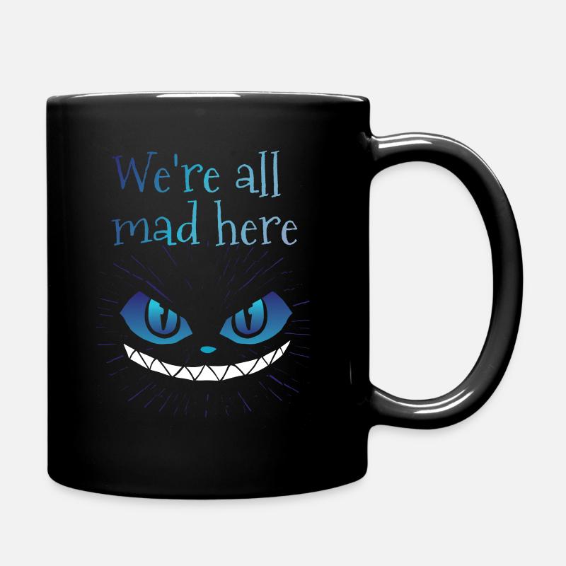 We’re all mad here Grinse chat - Mug uni - noir