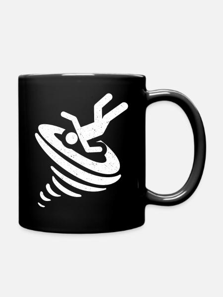 Lustige Tornado-Logo-Sturm-Jäger-Geschenk - Tasse einfarbig - Schwarz