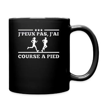 Je Peux Pas J ai course a pied - Mug uni - noir - Droite
