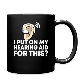Sourd sourde-muette Deaf Cadeau - Mug uni - noir - Droite