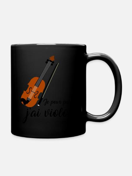 Je peux pas j'ai violon - Mug uni - noir
