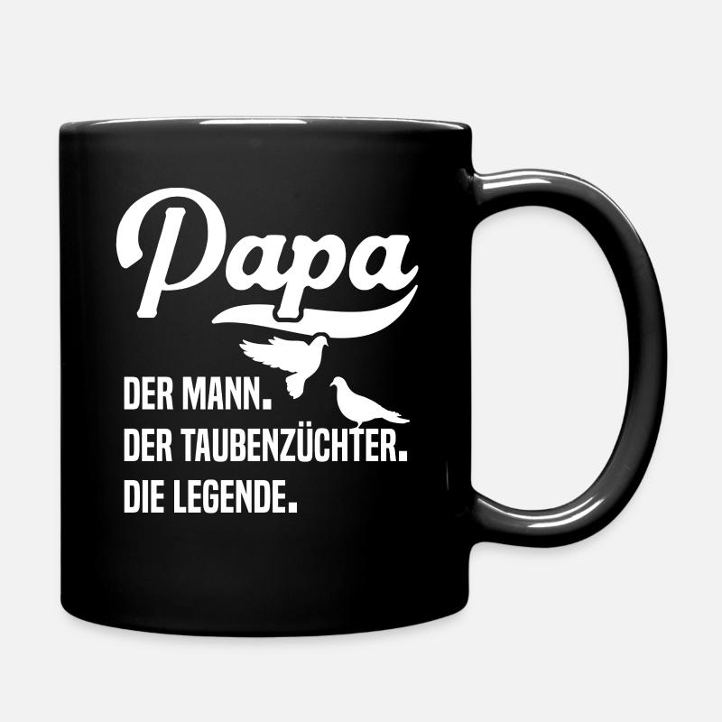Taubenzüchter Papa Tauben - Tasse einfarbig - Schwarz