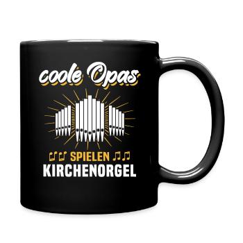 Organist Opa Kirchenorgel Orgelspieler Orgel - Tasse einfarbig - Schwarz - Rechts
